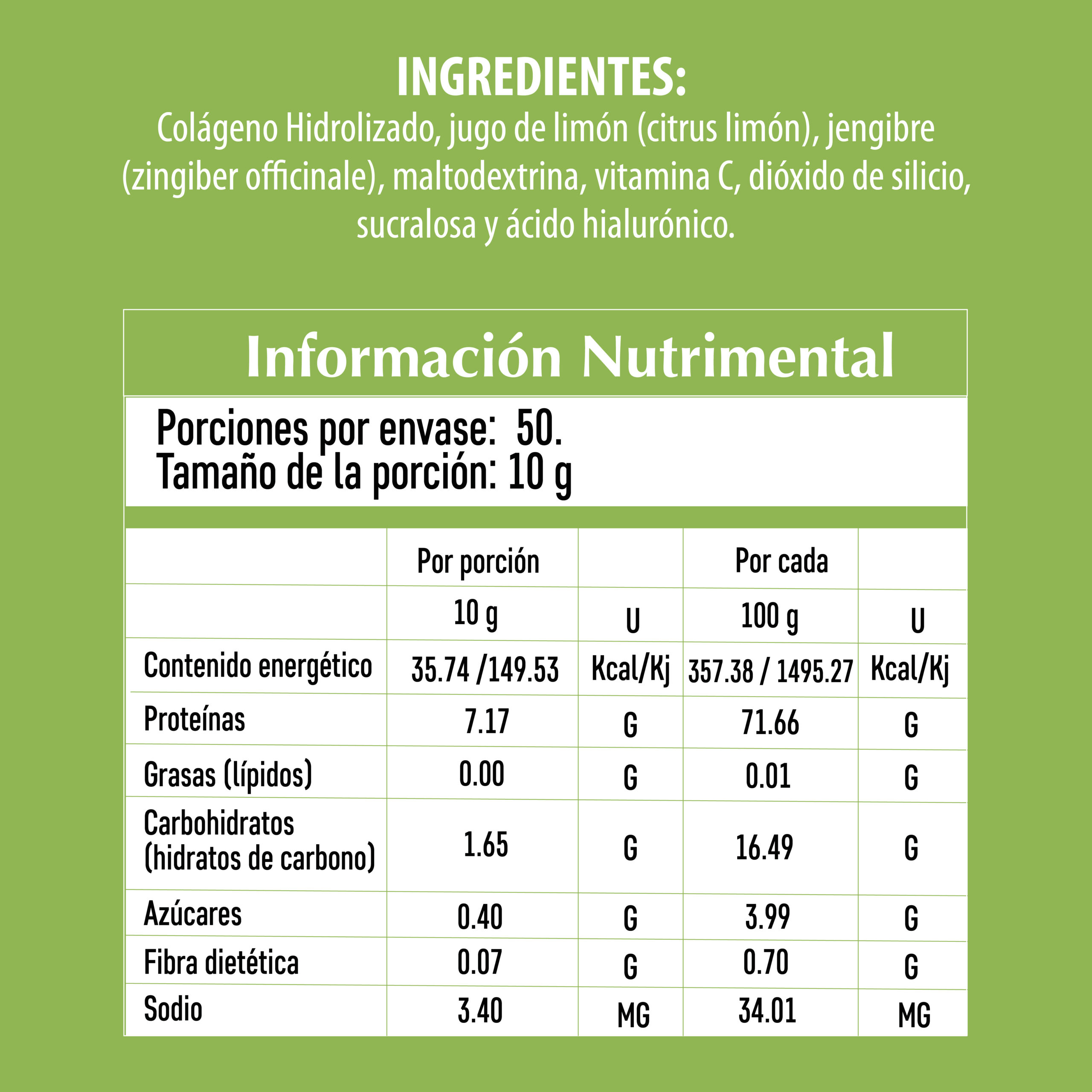 COLÁGENO HIDROLIZADO SABOR JENGIBRE + LIMÓN - Image 2